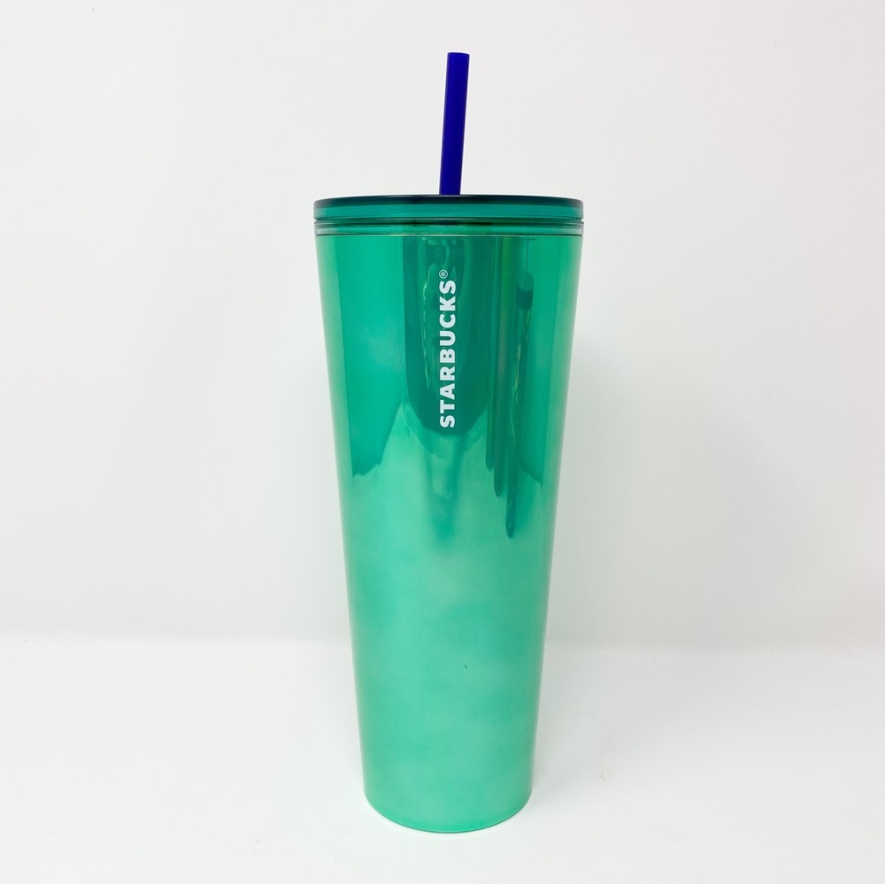 STARBUCKS IRIDESCENCE GREEN TUMBLER - Picture 2 of 9